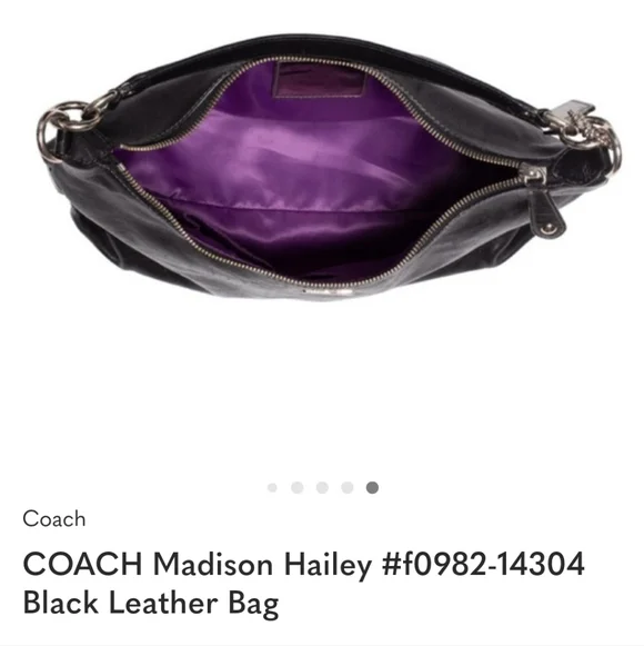 Coach Madison Hailey Leather Hobo Bag - Picture 2 of 16